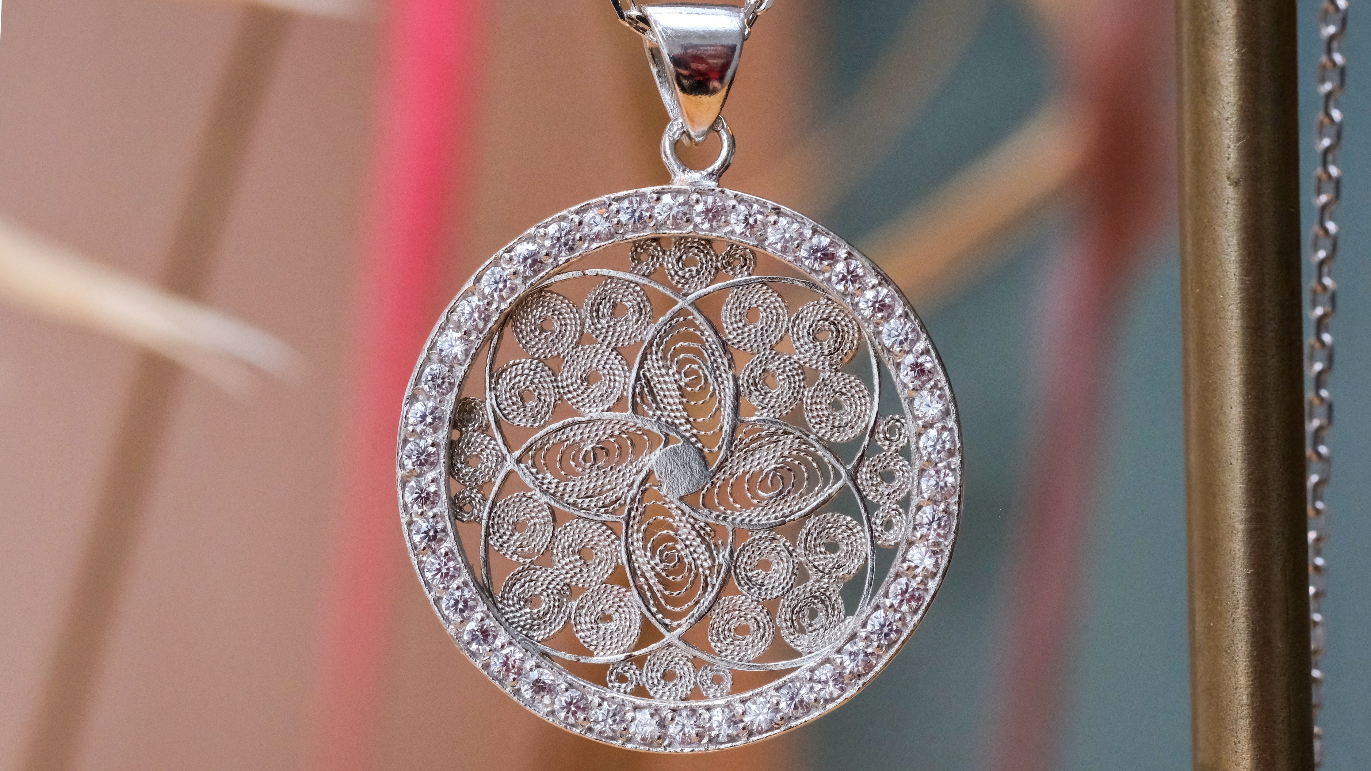 Dreamcatcher ketting met zirkonia's Nana