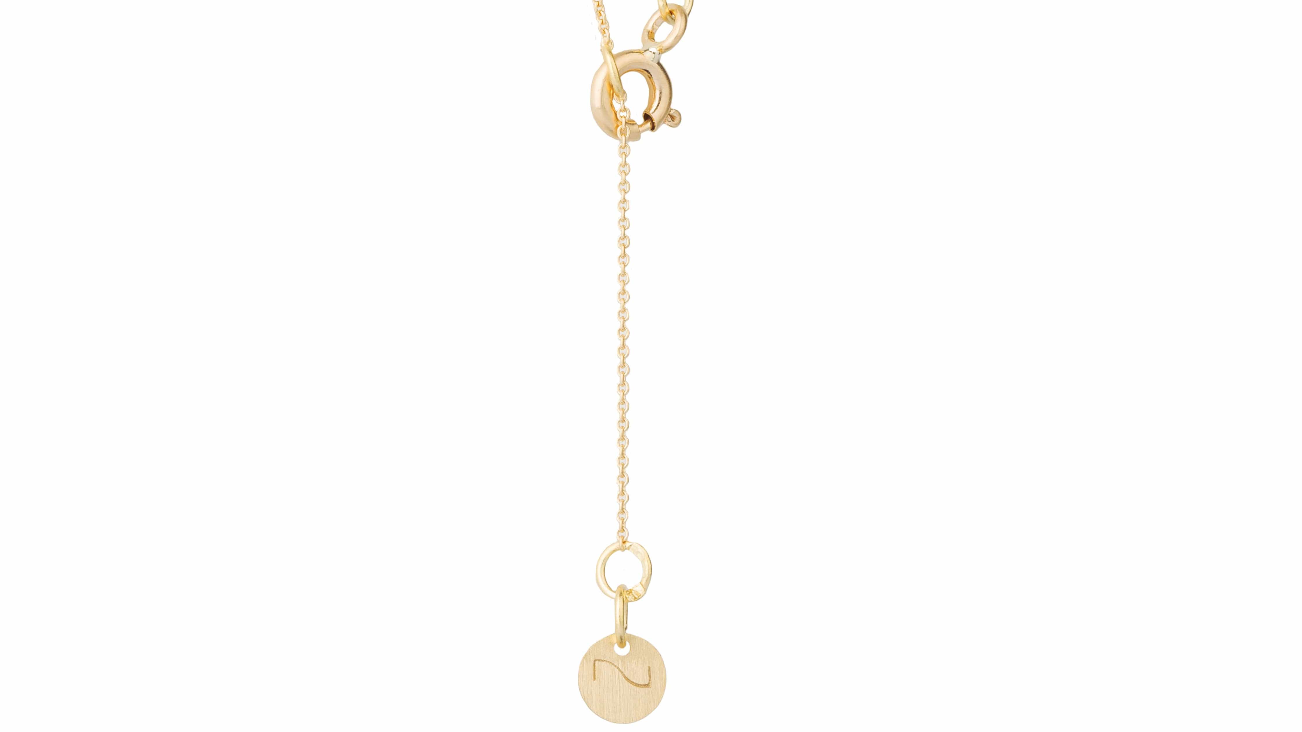 Gouden diamond line ketting Dalila Gomes