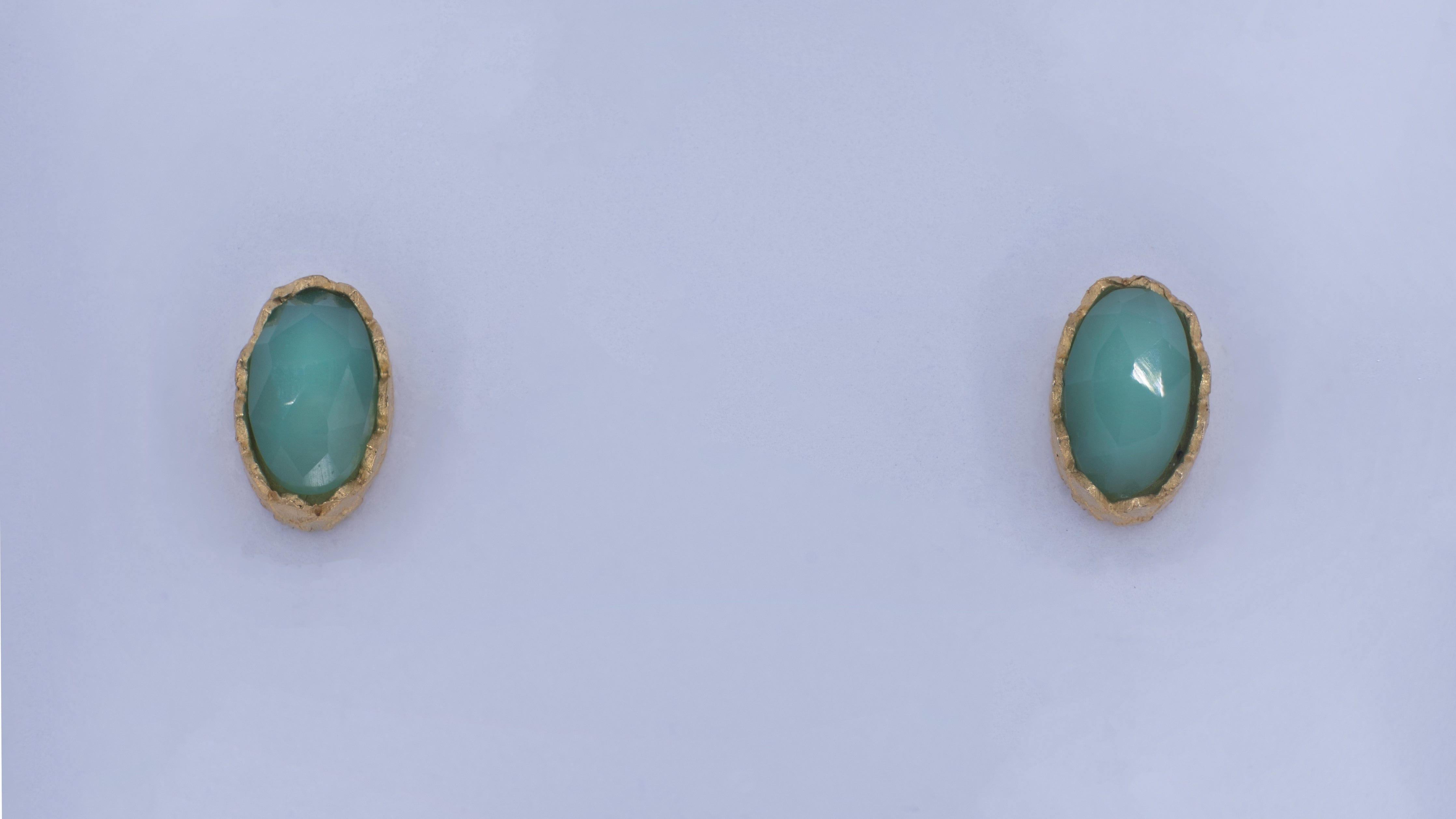 Sea oorbellen met chrysopraas Sopro